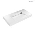 Oltens Stila umywalka 90x45 cm ścienna LavaForm biały połysk 40002000