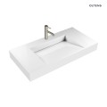 Oltens Stila umywalka 90x45 cm ścienna LavaForm biały połysk 40002000