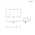 Oltens Stila umywalka 90x45 cm ścienna LavaForm biały mat 40002900