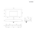 Oltens Stila umywalka 100x45 cm ścienna LavaForm biały połysk 40003000
