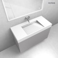 Oltens Stila umywalka 100x45 cm ścienna LavaForm biały połysk 40003000