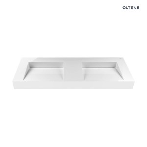 Oltens Stila umywalka 120x45 cm ścienna LavaForm biały połysk 40004000
