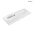 Oltens Stila umywalka 120x45 cm ścienna LavaForm biały połysk 40004000