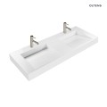 Oltens Stila umywalka 120x45 cm ścienna LavaForm biały połysk 40004000