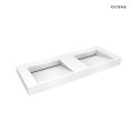Oltens Stila umywalka 120x45 cm ścienna LavaForm biały połysk 40004000