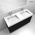 Oltens Stila umywalka 120x45 cm ścienna LavaForm biały połysk 40004000