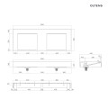 Oltens Stila umywalka 120x45 cm ścienna LavaForm biały mat 40004900