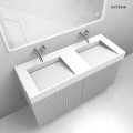Oltens Stila umywalka 120x45 cm ścienna LavaForm biały mat 40004900