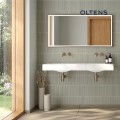 Oltens Stila umywalka 120x45 cm ścienna LavaForm biały mat 40004900