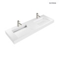 Oltens Stila umywalka 140x45 cm ścienna LavaForm biały połysk 40005000