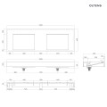 Oltens Stila umywalka 140x45 cm ścienna LavaForm biały połysk 40005000