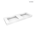 Oltens Stila umywalka 140x45 cm ścienna LavaForm biały połysk 40005000