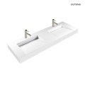 Oltens Stila umywalka 140x45 cm ścienna LavaForm biały mat 40005900
