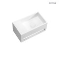 Oltens Fri umywalka 35,5x20 cm ścienna LavaForm lewa biały połysk 40006000