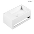 Oltens Fri umywalka 35,5x20 cm ścienna LavaForm lewa biały mat 40006900