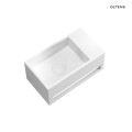 Oltens Fri umywalka 35,5x20 cm ścienna LavaForm prawa biały połysk  40007000