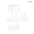 Oltens Fri umywalka 35,5x20 cm ścienna LavaForm prawa biały mat 40007900