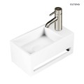 Oltens Fri umywalka 35,5x20 cm ścienna LavaForm prawa biały mat 40007900