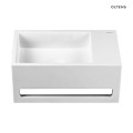 Oltens Fri umywalka 35,5x20 cm ścienna LavaForm prawa biały mat 40007900