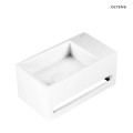 Oltens Fri umywalka 35,5x20 cm ścienna LavaForm prawa biały mat 40007900