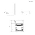 Oltens Lun Rilla szafka podumywalkowa 60 cm ryflowana dąb 60027060