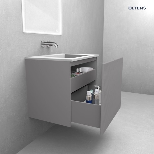 Oltens Lun Rilla szafka podumywalkowa 100 cm ryflowana kaszmir 60029900
