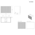 Oltens Lun szafka podumywalkowa 80 cm czarny mat 60033300