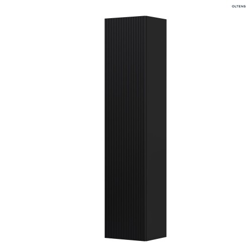 Oltens Lun Rilla szafka 160 cm boczna wisząca ryflowana czarny mat 60036300
