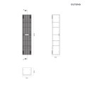 Oltens Hamnes szafka 160 cm boczna wisząca kaszmir 60038900