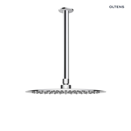 Oltens Vindel deszczownica 25 cm okrągła z ramieniem sufitowym Aera chrom 36081100