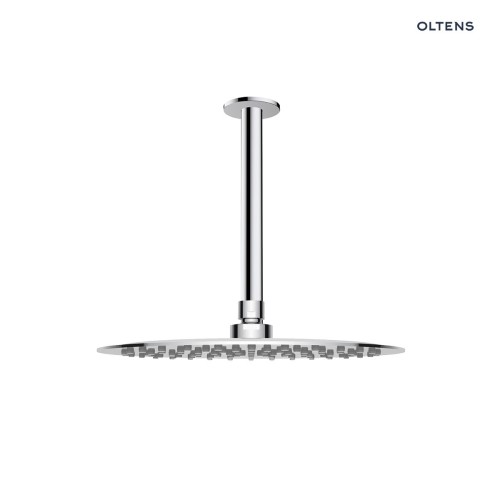 Oltens Vindel deszczownica 25 cm okrągła z ramieniem sufitowym Aera chrom 36082100