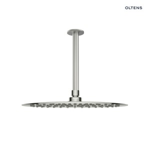 Oltens Vindel deszczownica 30x30 cm okrągła z ramieniem sufitowym Aera nikiel 36082910
