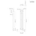 Oltens Stang S (e) grzejnik elektryczny 180x23 cm miedź szczotkowana 55126610