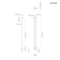 Oltens Stang S (e) grzejnik elektryczny 180x13 cm miedź szczotkowana 55124610