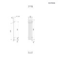Oltens Stang (e) grzejnik elektryczny 120x26 cm nikiel 55133910