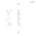 Oltens Stang (e) grzejnik elektryczny 120x15 cm grafit 55131400