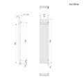 Oltens Stang (e) grzejnik elektryczny 180x37 cm grafit 55129400