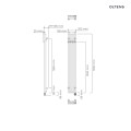 Oltens Stang (e) grzejnik elektryczny 150x20,5 cm nikiel 55120910