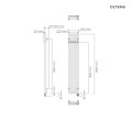 Oltens Stang (e) grzejnik elektryczny 150x26 cm nikiel 55121910