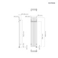 Oltens Stang (e) grzejnik elektryczny 150x31,5 cm nikiel 55122910