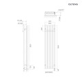 Oltens Stang (e) grzejnik elektryczny 150x37 cm nikiel 55128910