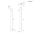 Oltens Stang (e) grzejnik elektryczny 180x20,5 cm nikiel 55112910