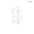Oltens Stang (e) grzejnik elektryczny 150x15 cm nikiel 55119910
