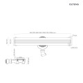 Oltens Langan Slim 60 maskownica odpływu prysznicowego liniowego nikiel połysk/szczotkowany 30017910