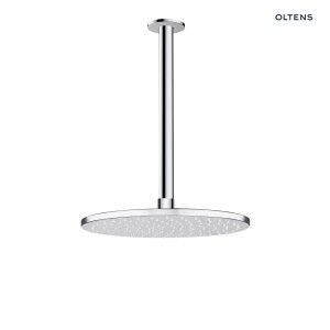 Oltens Atran deszczownica 22x22 cm okrągła z ramieniem sufitowym Aera chrom 36084100