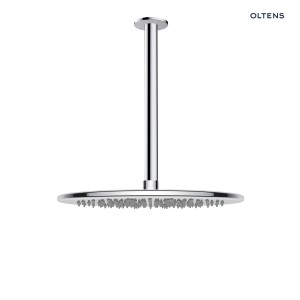 Oltens Sondera deszczownica 30x30 cm okrągła z ramieniem sufitowym Aera chrom 36085100