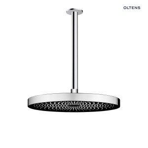 Oltens Vann deszczownica 26x26 cm okrągła z ramieniem sufitowym Aera chrom 36086100