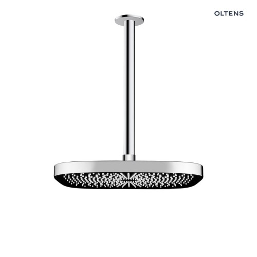 Oltens Vann (S) deszczownica 26x26 cm kwadratowa z ramieniem sufitowym Aera chrom 36087100