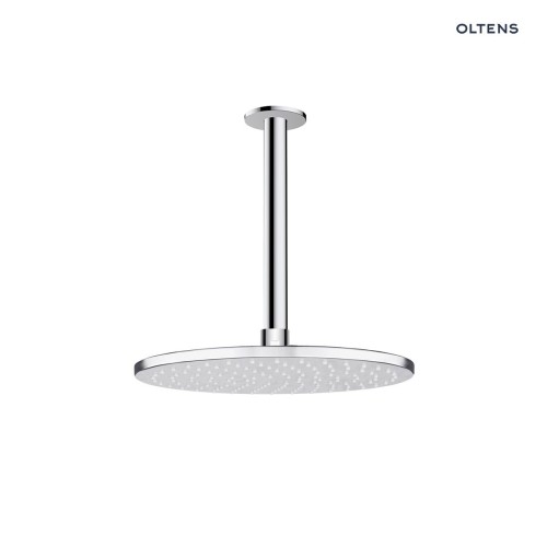 Oltens Atran deszczownica 22x22 cm okrągła z ramieniem sufitowym Aera chrom 36089100