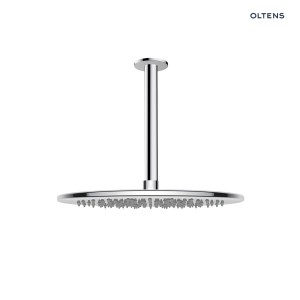 Oltens Sondera deszczownica 30x30 cm okrągła z ramieniem sufitowym Aera chrom 36090100